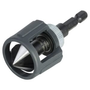 Avellanador cónico con tope de profundidad, vástago hexagonal