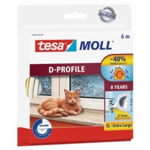 Burlete de caucho perfil D - para desajustes grandes 6m