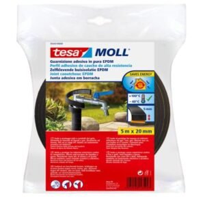 tesa 5443 Perfil Aislante de caucho EPDM 5m x 20mm Negro