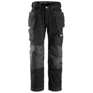 3223 Pantalones largos de solador Rip-Stop negros con bolsillos flotantes
