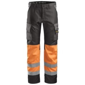 3833 Pantalón largo de alta visibilidad clase 1 gris antracita/ naranja