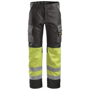 3833 Pantalón largo de alta visibilidad clase 1 gris antracita/ amarillo