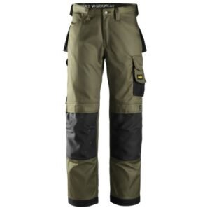3312 Pantalones largos de trabajo DuraTwill verde oliva-negro