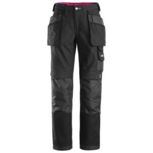 3714 Pantalón largo para mujer con bolsillos flotantes Canvas+ negro
