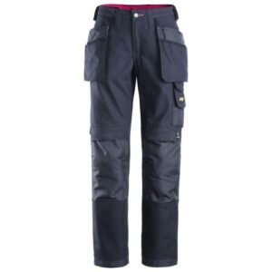 3714 Pantalón largo para mujer con bolsillos flotantes Canvas+ azul marino