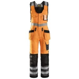 0213 Peto bolsillos flotantes Alta Visibilidad Clase 2 Naranja / Gris antracita