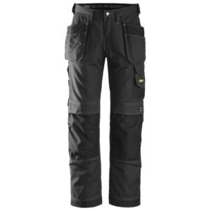 3213 Pantalones largos de trabajo Rip-Stop negros con bolsillos flotantes