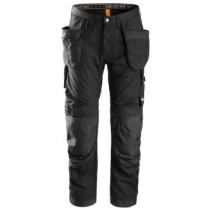 6201 Pantalones largos de trabajo AllroundWork con bolsillos flotantes color negro