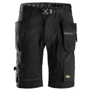 6904 Pantalones cortos de trabajo FlexiWork+ bolsillos flotantes negro
