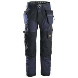 6902 Pantalones largos de trabajo FlexiWork bolsillos flotantes azul marino/ negro