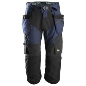 6905 Pantalón pirata de trabajo FlexiWork+ azul marino con bolsillos flotantes