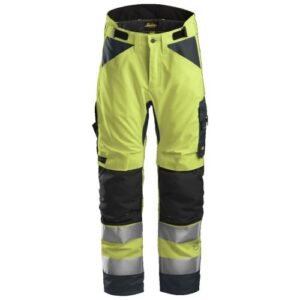 6639 Pantalones largos de trabajo aislantes 37.5® de alta visibiidad clase 2 AllroundWork  amarillo/ gris acero