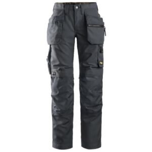 6701 Pantalones largos de trabajo para mujer con bolsillos flotantes AllroundWork gris acero/negro