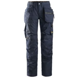 6701 Pantalones largos de trabajo para mujer con bolsillos flotantes AllroundWork azul marino/negro