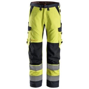 6361 Pantalones largos de trabajo de alta visibilidad clase 2 con bolsillos simétricos ProtecWork amarillo-azul marino