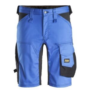 6143 Pantalones cortos de trabajo elásticos Slim Fit AllroundWork azul verdadero/ negro