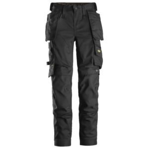 6247 Pantalones largos elásticos de trabajo para mujer con bolsillos flotantes AllroundWork negro