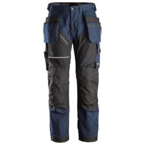 6214 Pantalones largos de trabajo con bolsillos flotantes Canvas+ RuffWork azul marino-negro