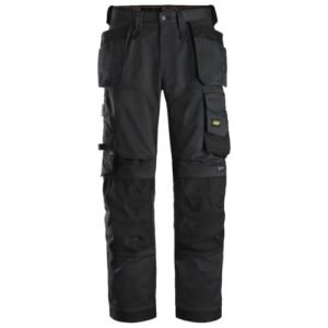 6251 Pantalones largos de trabajo elásticos ajuste holgado AllroundWork Loose Fit con bolsillos flotantes color negro