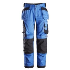 6251 Pantalones largos de trabajo elásticos ajuste holgado AllroundWork Loose Fit con bolsillos flotantes color azul/ negro