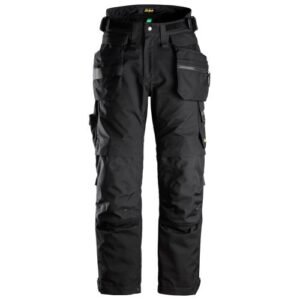 6580 Pantalones largos de trabajo FlexiWork negros con GORETEX® 37.5® y bolsillos flotantes