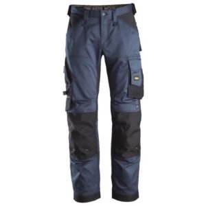 6351 Pantalones largos de trabajo elásticos ajuste holgado AllroundWork Loose Fit color azul marino/ negro