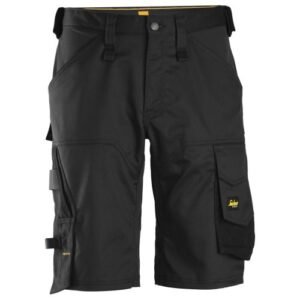 6153 Pantalones cortos de trabajo elásticos de ajuste holgado AllroundWork negro