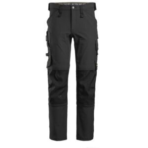 6371 Pantalones largos de trabajo elásticos AllroundWork color negro