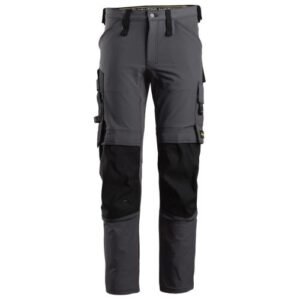 6371 Pantalones largos de trabajo elásticos AllroundWork color gris acero/ negro