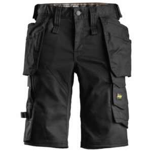6147 Pantalones cortos de trabajo elásticos para mujer con bolsillos flotantes AllroundWork negro