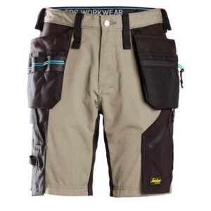 6110 Pantalones cortos de trabajo LiteWork 37.5® con bolsillos flotantes beige/ negro