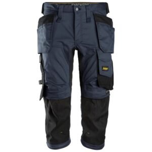 6142 Pantalones pirata de trabajo elasticos con bolsillos flotantes AllroundWork azul marino-negro