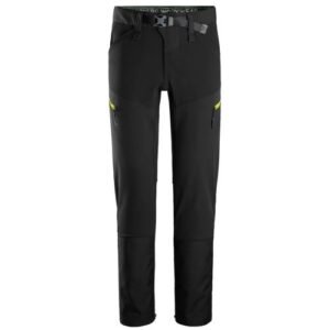 6948 Pantalones largos de trabajo FlexiWork negros elásticos SoftShell