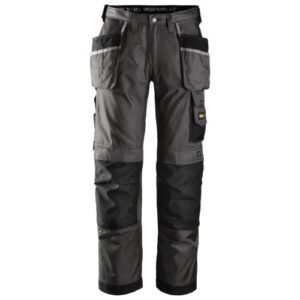 3212 Pantalones largos de trabajo DuraTwill bolsillos flotantes Gris antracita / Negro