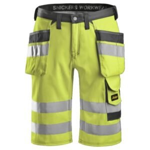 3033 Pantalón corto Alta Visibilidad Clase 1 Amarillo / Gris antracita