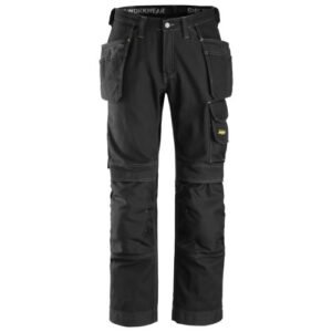 3215 Pantalones largos de trabajo algodón Comfort bolsillos flotantes Negro