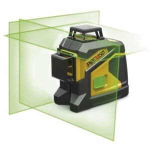 Nivel láser de cruz verde con dos líneas verticales y una horizontal PLC3-360G