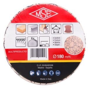 6 DISCOS LIJA OXY MULTIPERFORADO 180MM VELCRO MSE