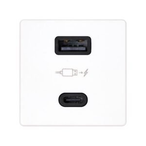 Cargador USB doble A+C 30W Power Delivery blanco Simon 27