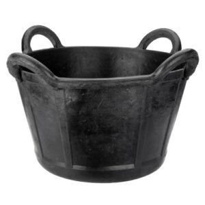 Cubo de caucho espuerta 37 litros y  4 asas negro / BKCESP37BP
