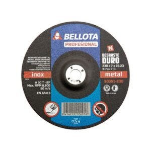 Disco abrasivo profesional para desbaste inox-metal, duro 7 mm / 50351