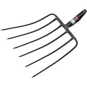 Horca forjada de 6 púas para recoger heno y estiércol / 9016