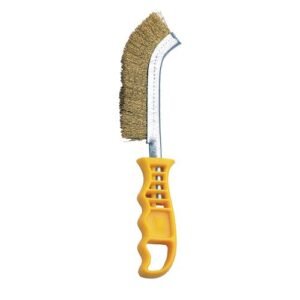 Cepillo manual con mango de plástico tipo Spid, alambre de latón ondulado / 50806L
