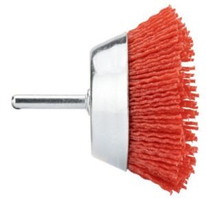 Cepillo de taza con perno, hilo de nylon grano basto SiC 80 / 50826B
