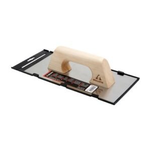 Llana recta inoxidable y afilada con mango de madera para trabajos de acabado y yeso / 5861AINOX