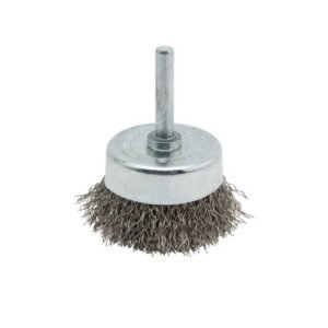 Cepillo de taza con perno, alambre de acero linoxidable ondulado / 50808I