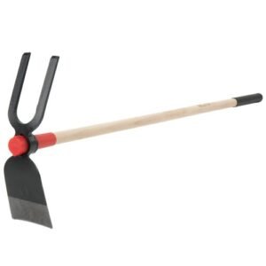 Azadilla forjada con sistema antigiro, cabeza de doble uso, azada y horquilla con mango de madera certificada / HOE228AW