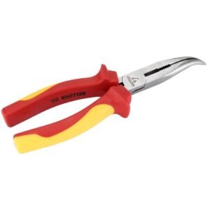 Alicate manipulación aislado con bocas semiredondas curvas para trabajos eléctricos de sujeción con tensión hasta 1.000V / 26122VDE