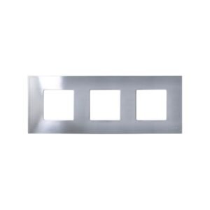 Funda intercambiable para marco 3 elementos inox Simon 27 Play