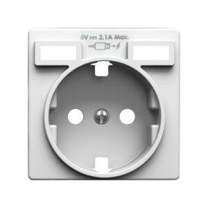 Tapa para la base de enchufe schuko con 2 cargadores USB tipo A 10,5W blanco mate Simon 82 Concept